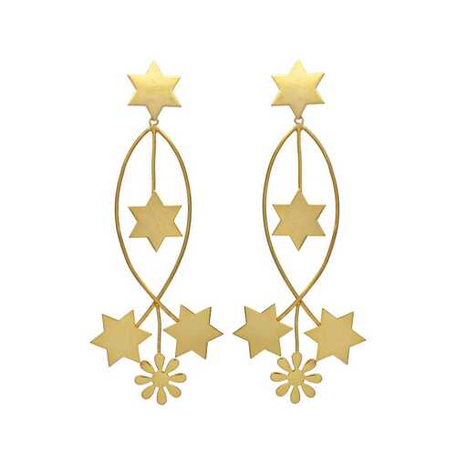 New arrival stars design long earrings