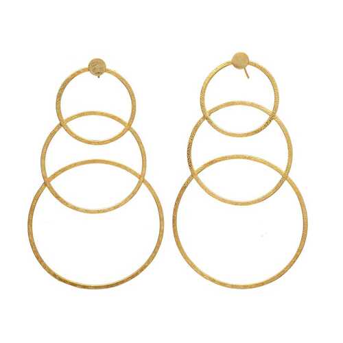 New arrival simple round shape Brass earrings