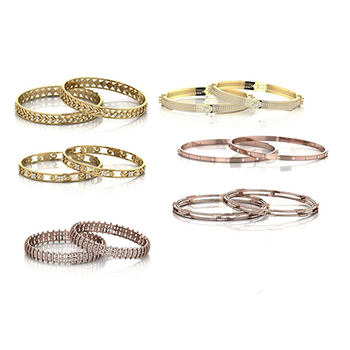 Designer Diamond Bangles - Diamond Carat Weight: 1/5 Milligram