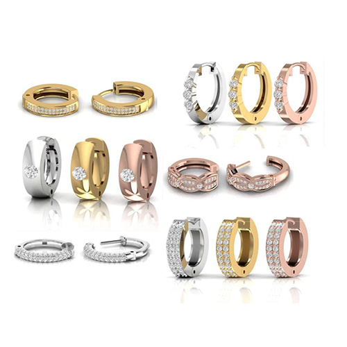 Hoop Diamond Earring - Diamond Clarity: I1