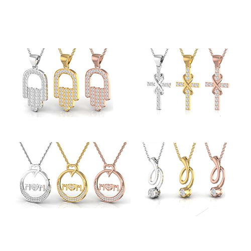 02_Designer Diamond Pendant - Diamond Clarity: I2