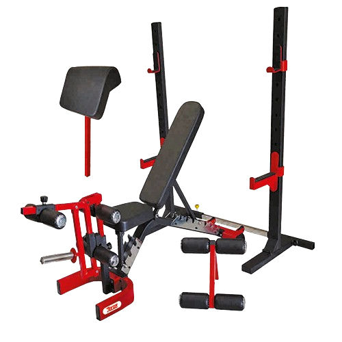 Mb-1380 + Ss-080 Multi Funtional Bench With Squat Rack - Grade: Commercial Use