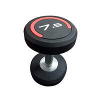 Round Rubber Gym Dumbbells - High-quality Rubber Coating, Free Weights For Muscle Gain | Ideal For Commercial Use, Warranty Included