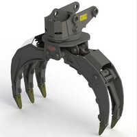 Hydraulic Log Grapple - Color: Black