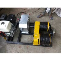 Petrol Operated Motorized Winch - Standard Size, Yellow And Black | Industrial Use, High Performance Design