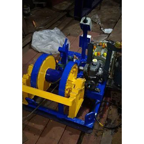 Single Phase Winch Machine (Indian) - Color: Blue