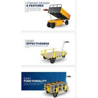 Battery Operated Material Handling Trolley - Hydraulic Tipper, Mild Steel Frame, Max Lifting Weight 2000kg