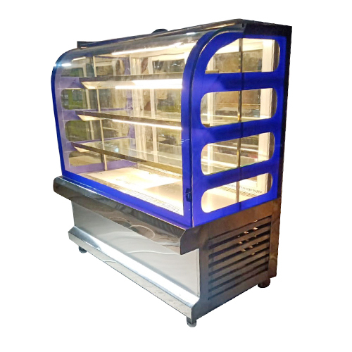 Stainless Steel J Bend Glass Display Counter