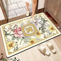 Quick Drying Super Absorbent Anti-Slip Diatomite Bath Mat for Bathroom Kitchen