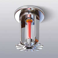 Automatic Fire Sprinkler System - Mild Steel Material, Temperature Range 57â°c, Silver Color | Ideal For Industrial Use With Warranty