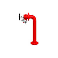 Fire Hydrant Stand Post - Mild Steel,  Bright Red Color | Industrial Firefighting Equipment, Warranty Included, Durable Design