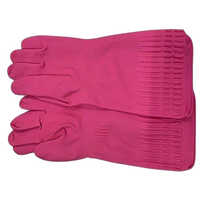 01_Industrial Rubber Glove - Rubber Material, Full Finger Style | Plain Pattern for Industrial Usage