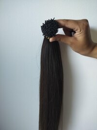 Brown Top Quality Indian Raw Natural Straight Human Hair Permanent I-Tip Hair Extension