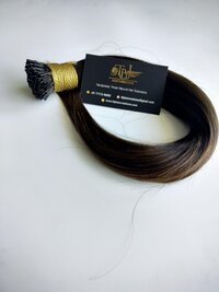 Brown Top Quality Indian Raw Natural Straight Human Hair Permanent I-Tip Hair Extension