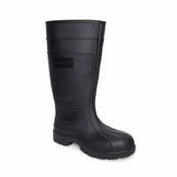 Industrial Safety Gumboot - PU Outsole, Steel Toe, Black Color, All Size Options | Durable, Comfortable Insole with 6-Month Warranty