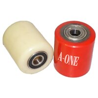 Pallet Trolley Wheel - Polyurethane, 80x70 Mm, White Color, Industrial Use, Sizes 30-200 Mm, Model A1w-19 | Suitable For Heavy-duty Applications