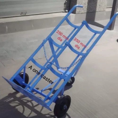 Double Gas Cylinder Trolley - Color: Blue