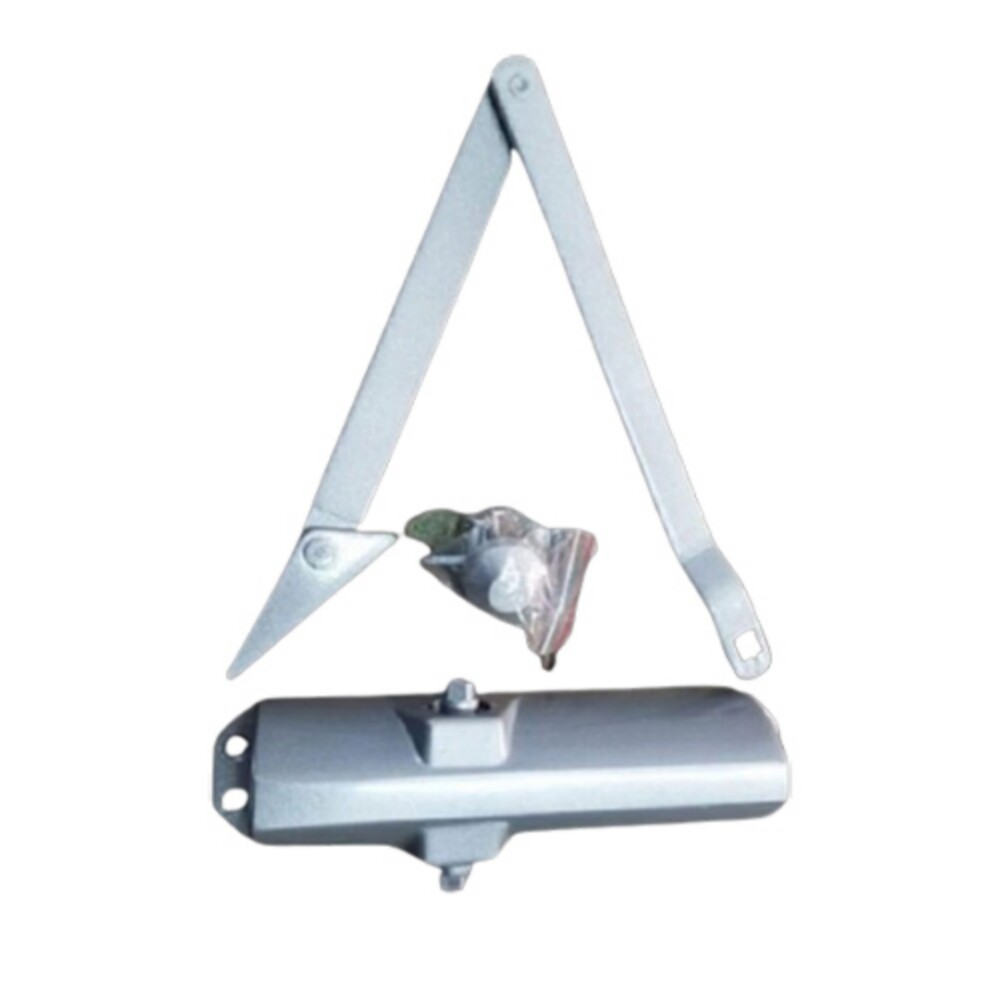 Door Closer - Aluminum, Different Sizes, Polished Silver Finish | Durable Industrial Solution for Heavy Traffic Applications