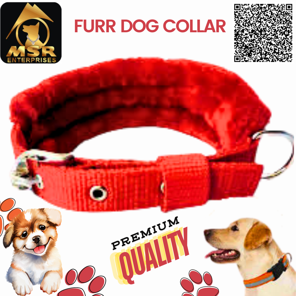 Double Layer Furr Dog Buckle Collar (PP / Nylon)