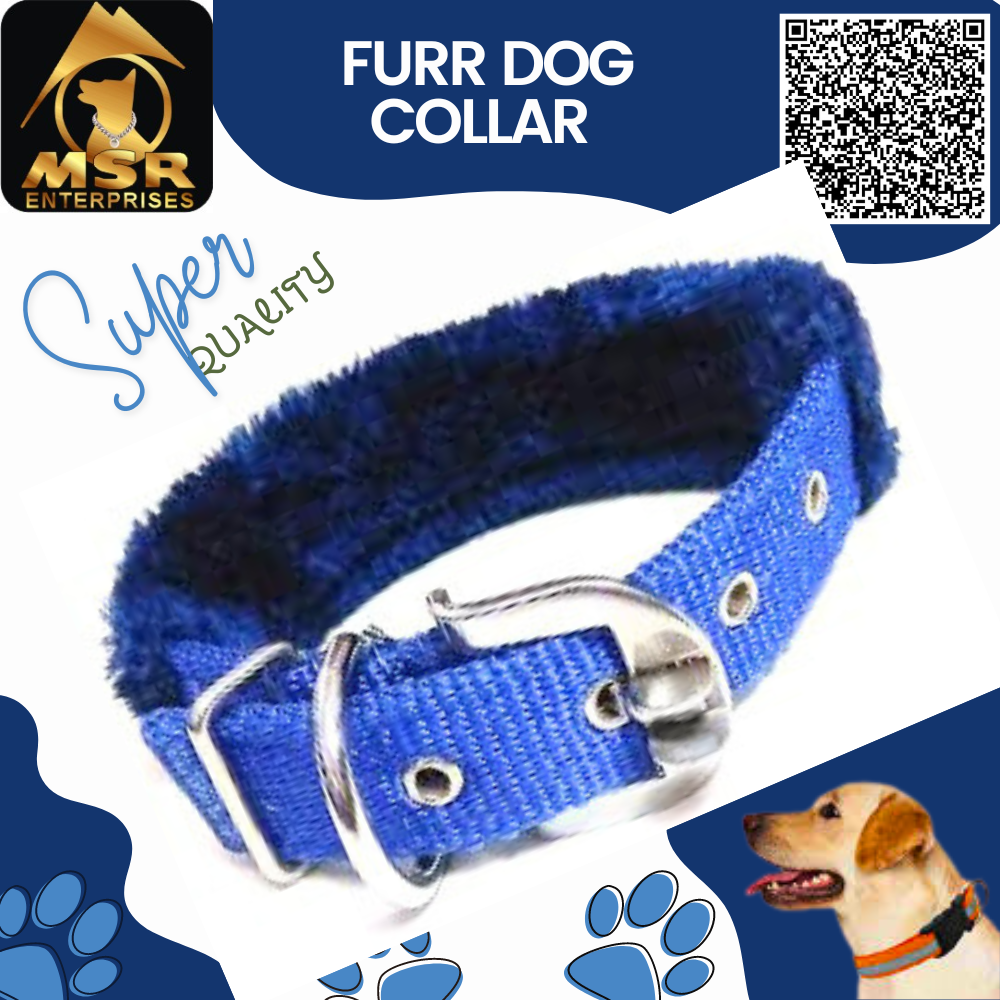 Double Layer Furr Dog Buckle Collar (PP / Nylon)