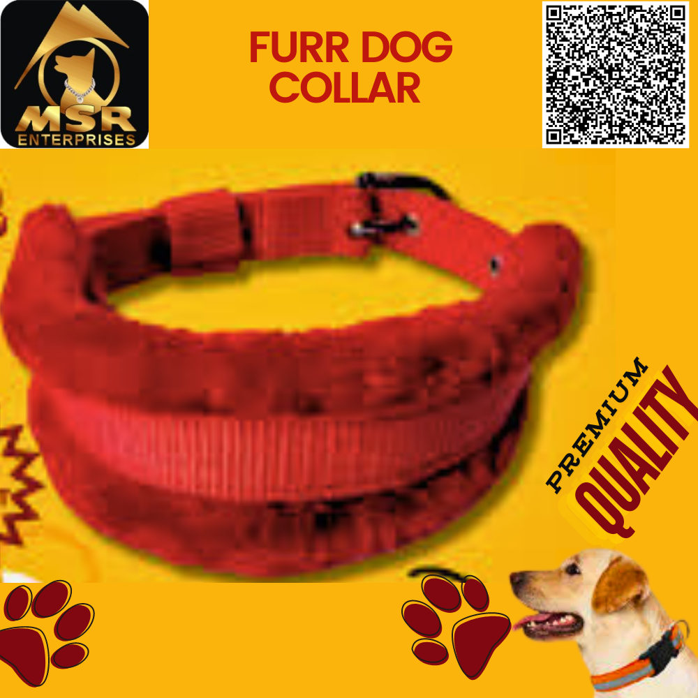 Double Layer Furr Dog Buckle Collar (PP / Nylon)