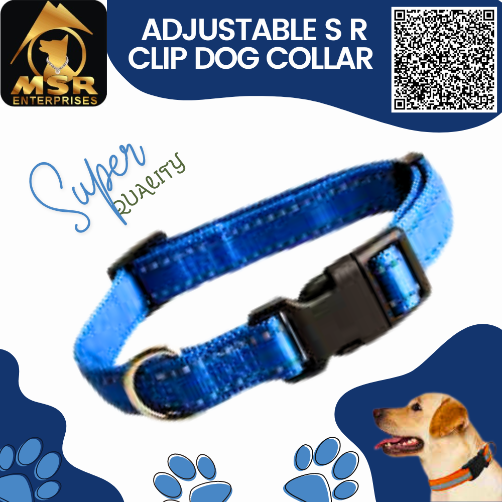 Double Layer Dog Adjustable SR Clip Collar PP / NYLON