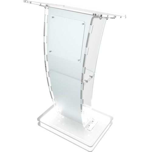 Acrylic Podium Frosted Look Front Panel With White LED Light Base