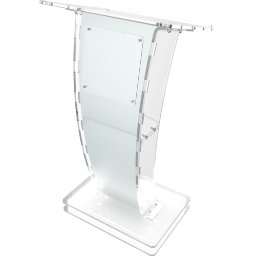 Acrylic Podium Frosted Look Front Panel With White Led Light Base - Application: Church
