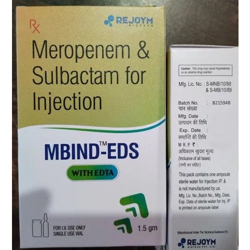 1.5g Meropenem Sulbactam With Edta For Injection - Dosage Form: Liquid