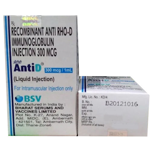 300 Mcg Recombinant Anti Rho-D Immunoglobulin Injection - Dosage Form: Liquid