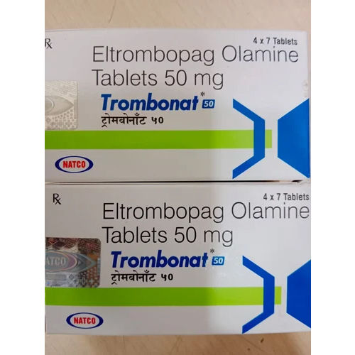 50mg Eltrombopag Olamine Tablets - Color: White