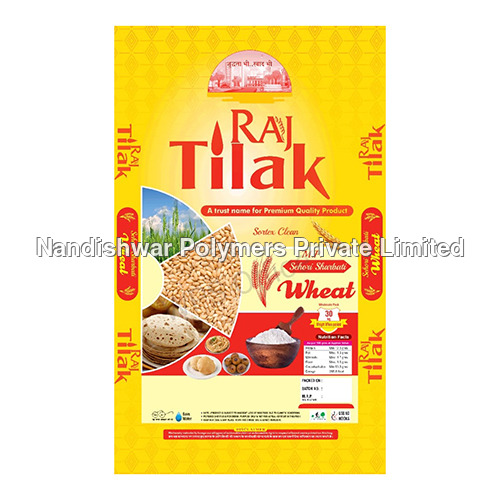 Raj Tilak Wheat Laminated Bag - Color: Multi Colour
