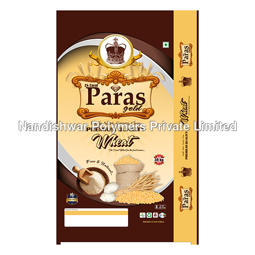 30Kg Paras Gold Premium Quality Wheat Laminated Bag - Color: Multicolor