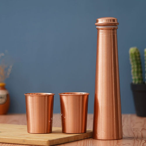 4136 Conical Copper Bottle Set - Shape: Cylinder