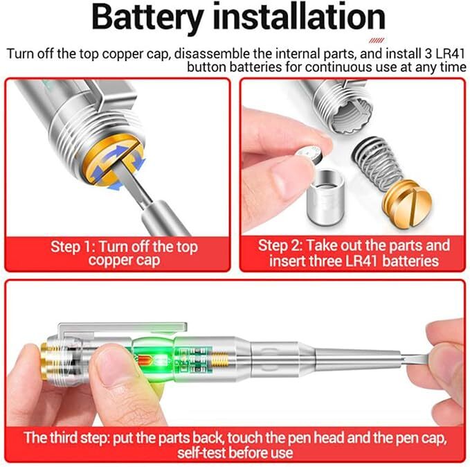 Mitsico Responsive Electrical Tester Pen,Portable Electrical Circuit Tester Pen Water-Proof Electricity Measurement Pen