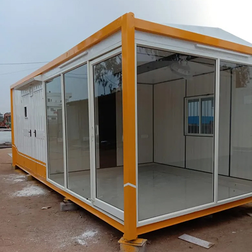 Rectangular Steel Office Cabin With Glass