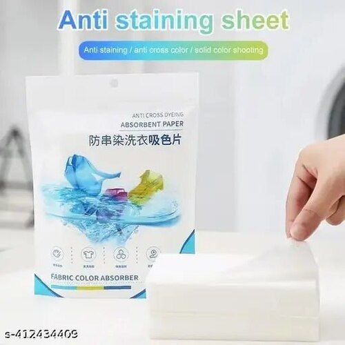 Mitsico Fabric Cloth Color Absorb Paper for Washing Machine Colour & Dirt Catcher anti-String Dyeing Laundry Paper