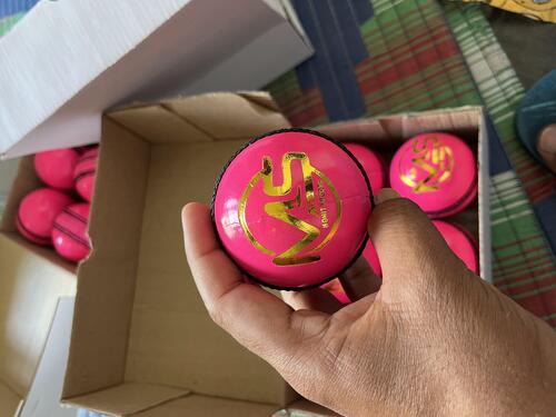 Leather Ball Pink Cricket Ball - Age Group: Adults