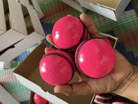 Leather ball Pink Cricket ball