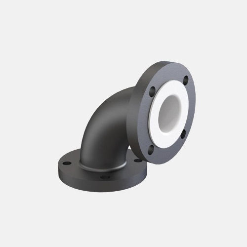 90 Degree Fluoropolymer And Ptfe  Lined Elbow - Color: Black