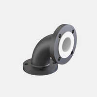 90 Degree Fluoropolymer And Ptfe  Lined Elbow - Color: Black