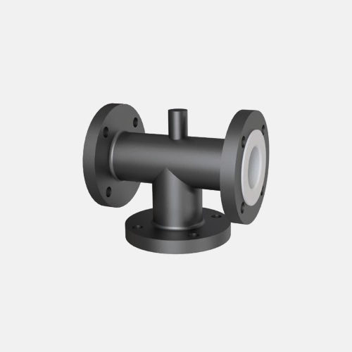 Fluoropolymer And Ptfe  Lined Equal Tee - Color: Black