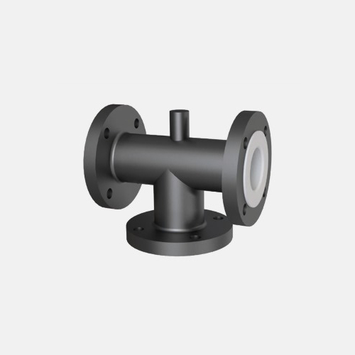 Fluoropolymer And PTFE  Lined Equal Tee