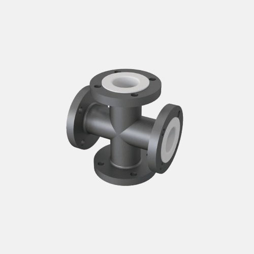 Fluoropolymer And Ptfe Lined Equal Cross - Color: Black