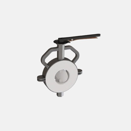 Industrial Fluoropolymer And Ptfe Lined Butterfly Valve - Color: Black