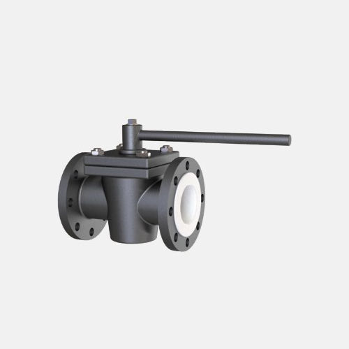 Stainless Steel And Ptfe Lined Plug Valve - Color: Black