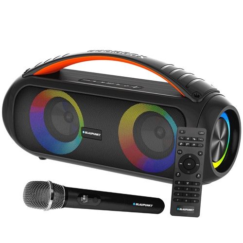 Blaupunkt ATOMIK BB50 50W Boombox Speaker with Wireless Karaoke Mic