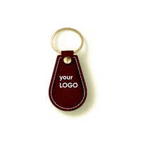 Leather Keychain - Leather Material, Standard Size | Brown Color, Indian Regional Style, Coated For Durability, Unisex Accessory