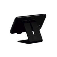 Mobile Holder - High-quality Plastic, Rectangular Shape, Sleek Black Color | Customizable Logo, Hands-free Convenience