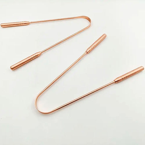 Stylish Copper Tongue Cleaner - Age Group: Suitable For All Ages